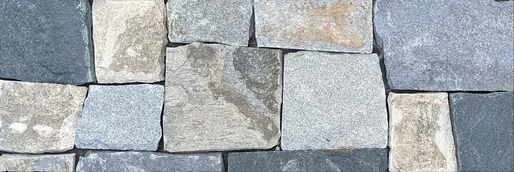 Revestimento de pedra quadrado e retangular 