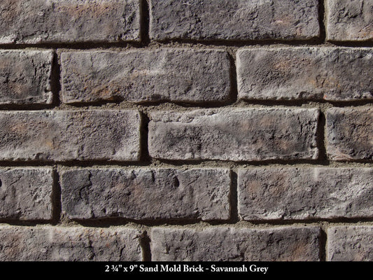 Savannah Grey Sand Mold Thin Brick Veneer