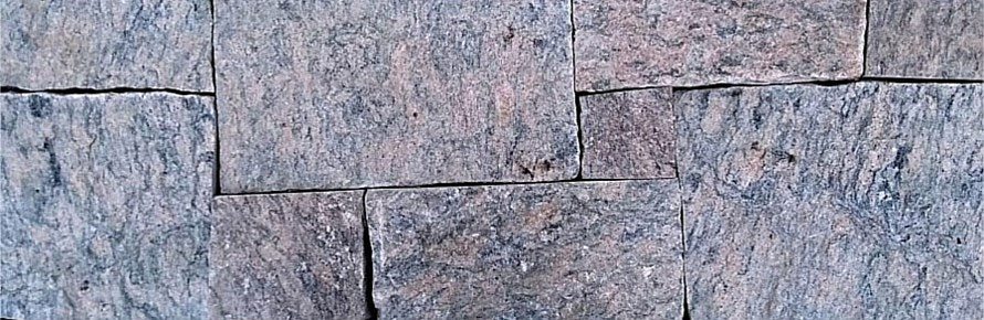 Revestimento de pedra quadrado e retangular 