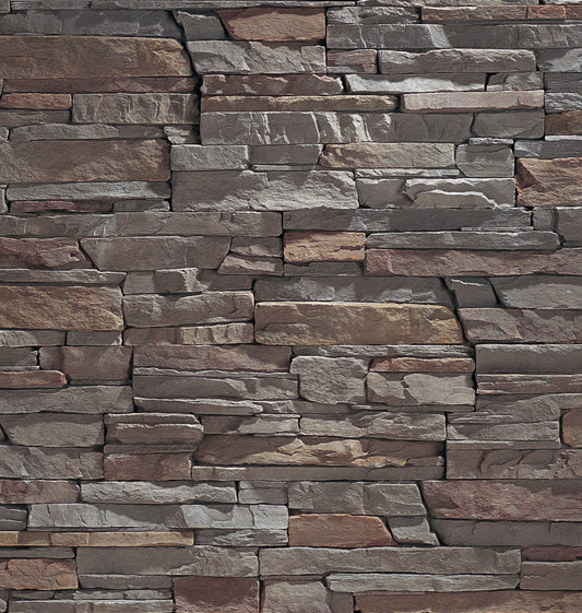 Chapa de piedra apilada de color gris pizarra 