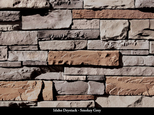 Smokey Grey Idaho Drystack Stone Veneer