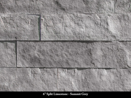 Summit Grey 6-inch Split Limestone Stone Veneer