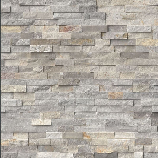 Sunset Silver Stacked Stone Veneer
