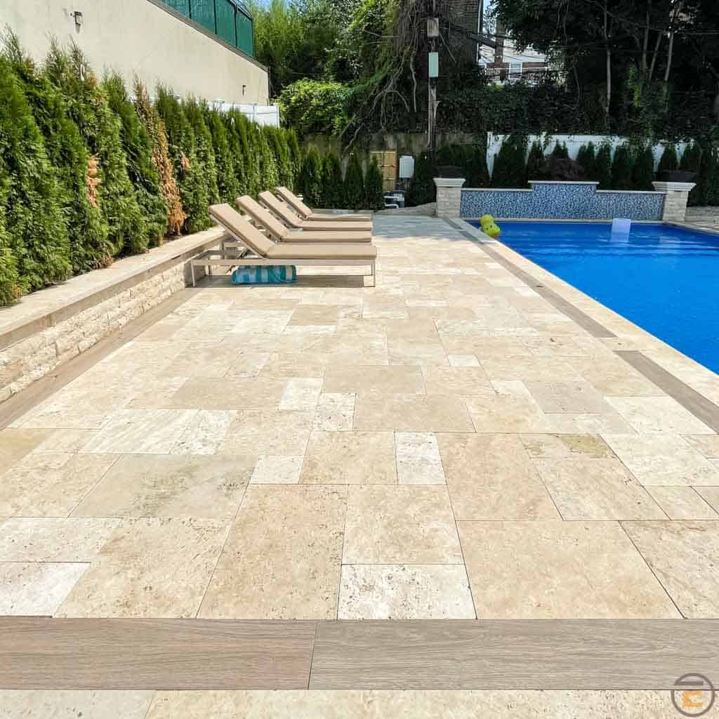 Timeless Walnut Travertine Pavers