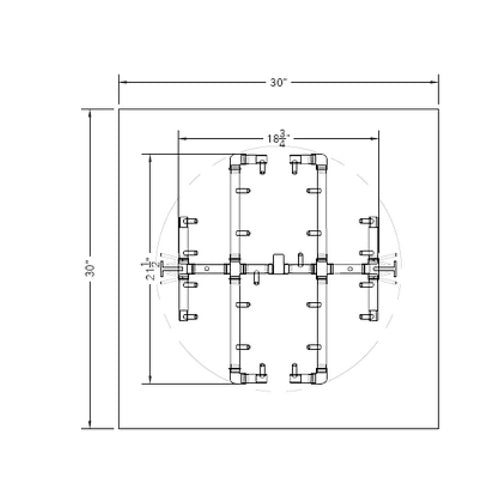 Square Openings - Gas Insert Kits For Paver Fire Pits