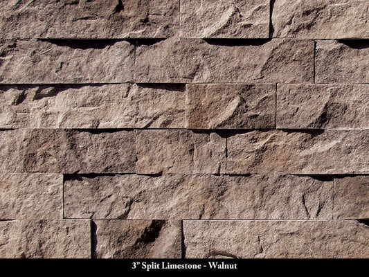 Walnut 3-inch Split Limestone Stone Veneer
