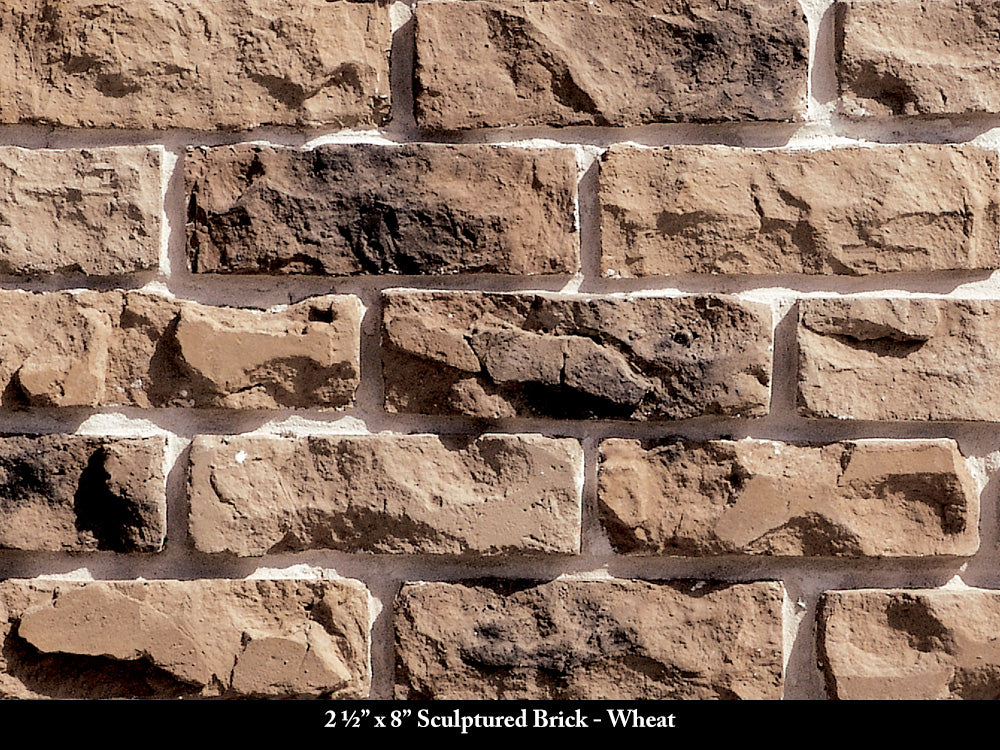 Wheat Sculptured Thin Brick Veneer