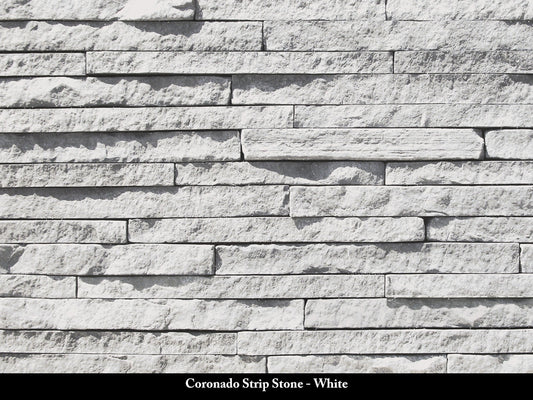 White Coronado Strip Stone Veneer