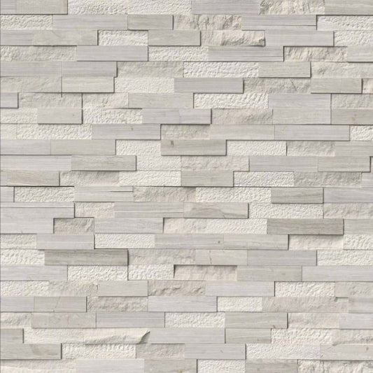 White Oak Multi Finish Stacked Stone Veneer