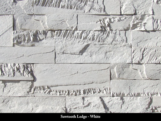 White Sawtooth Ledge Stone Veneer
