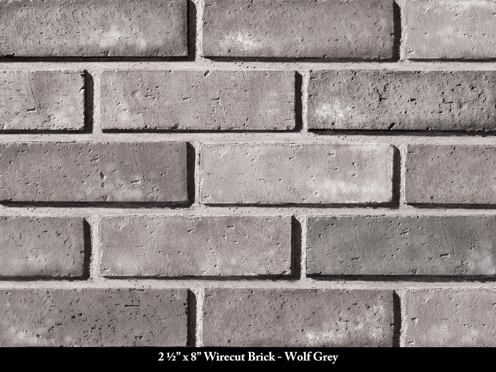 Wolf Grey Wirecut Thin Brick Veneer