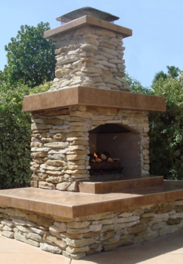 outdoor fireplace kit 48 Contractor added 711x1024