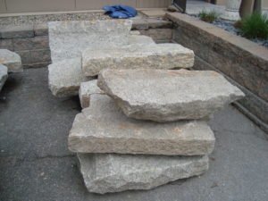 Salvaged granite steps and landings, salvaged stone, stone products, 5
