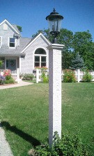 Granite Lamp post cap, 2, granite post and benches, stone, stone products