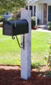 Granite Mailbox Post Pineapple Finish Iron Scroll Bracket 135x225 e1490213417627