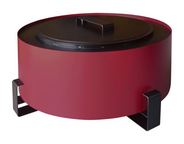 Luxeve smokeless fire pit, red, grills and inserts, fire pits, landscaping products
