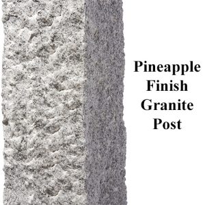 Pineapple Finish, granite post and benches, stone, stone products