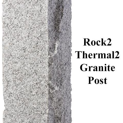Rock2 Thermal2, granite post and benches, stone, stone products