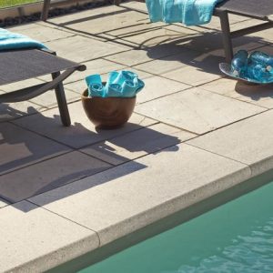 Bullnose Grande Coping, concrete curbing and coping, pavers, landscaping products
