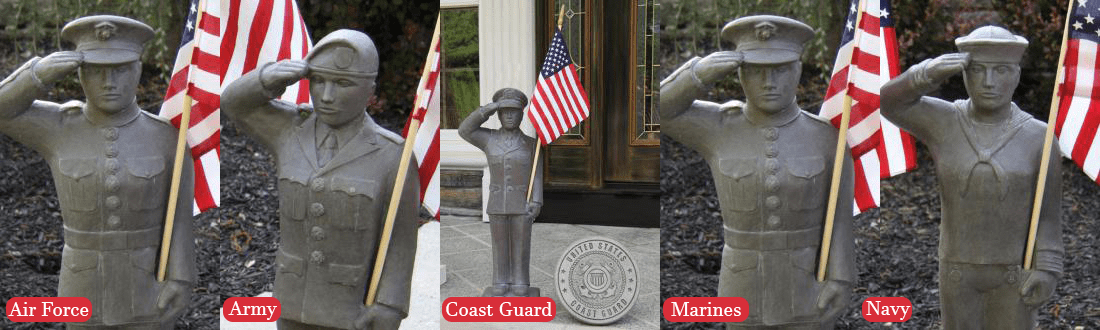 Massarelli Military Garden Statues