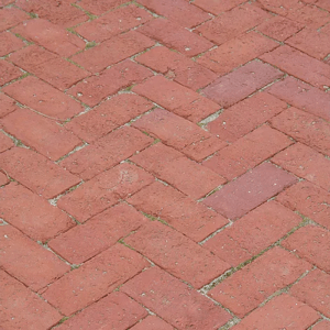 Red weathered paver