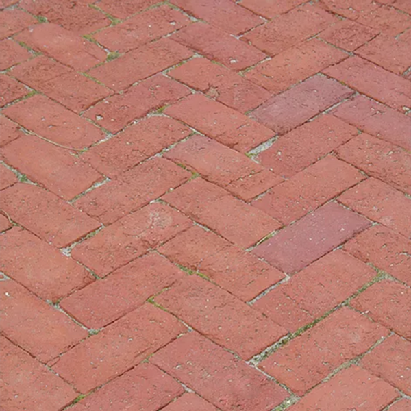 Red weathered paver