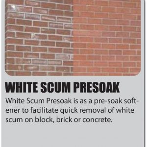 White Scum Presoak product block new construction