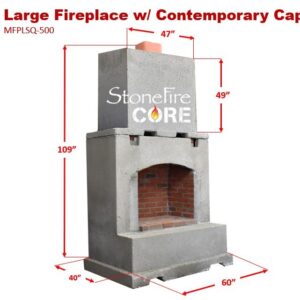 Large Fireplace with Contemporary Cap