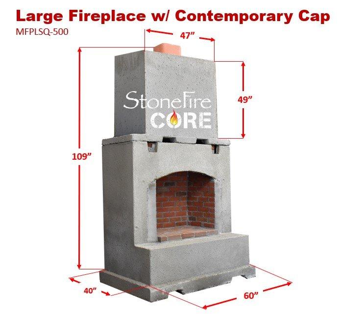 Large Fireplace with Contemporary Cap