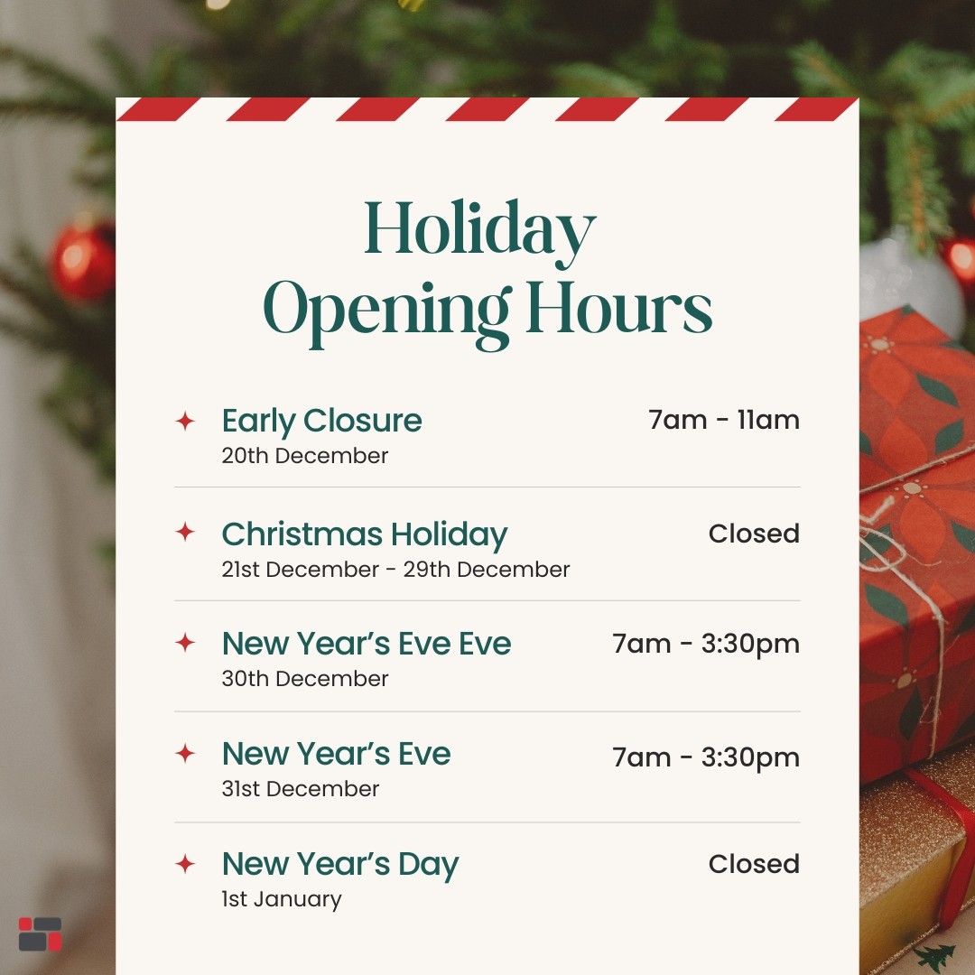 Holiday Opening Hours